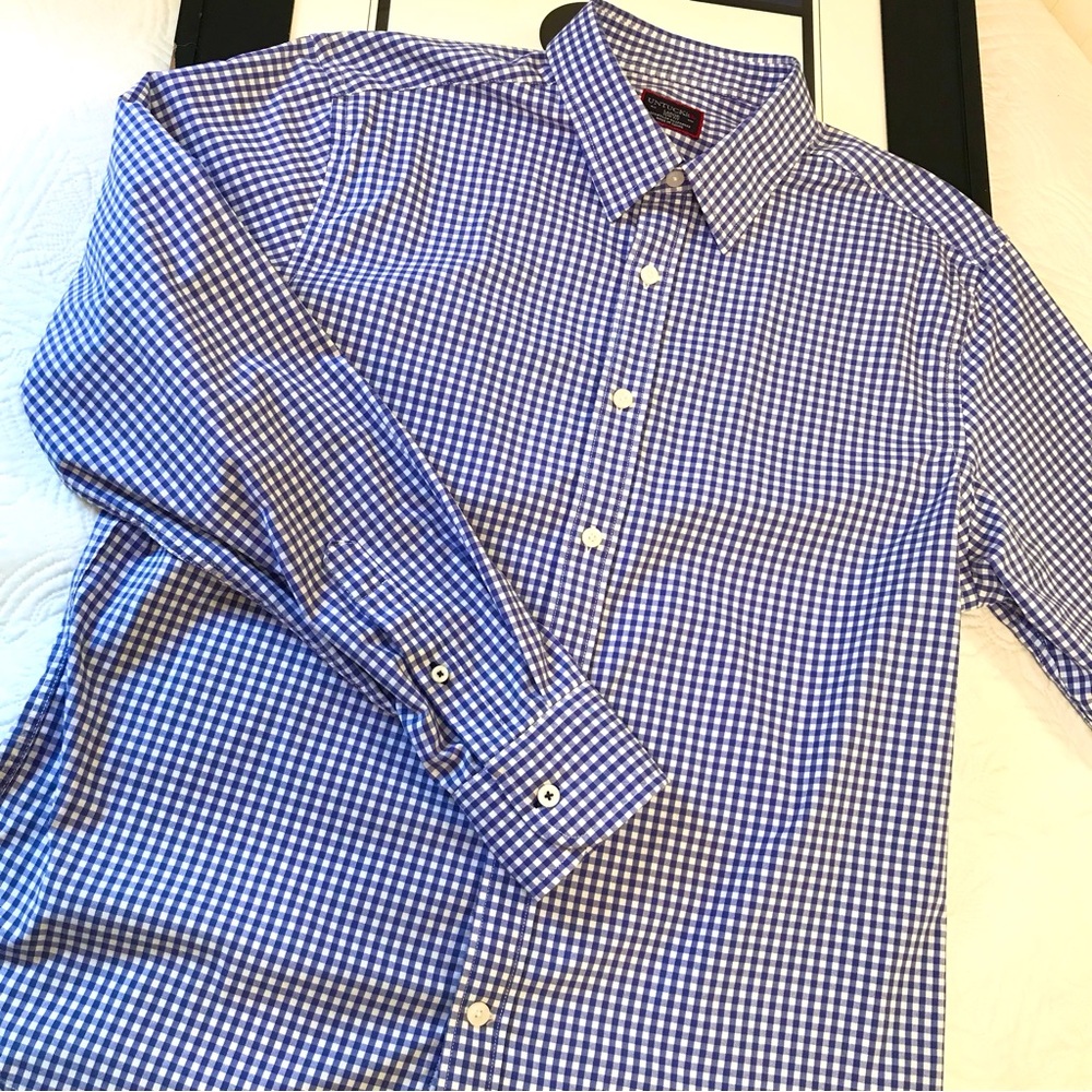 UNTUCKit Blue Check Long Sleeve Button Down - Picture 5 of 14